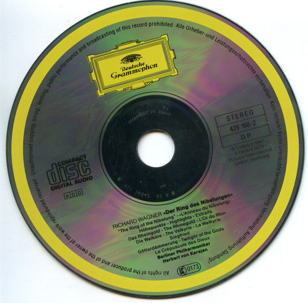 Richard Wagner, Herbert von Karajan, Berliner Philharmoniker : Der Ring Des Nibelungen - Querschnitt (CD, Album, RE, RM)