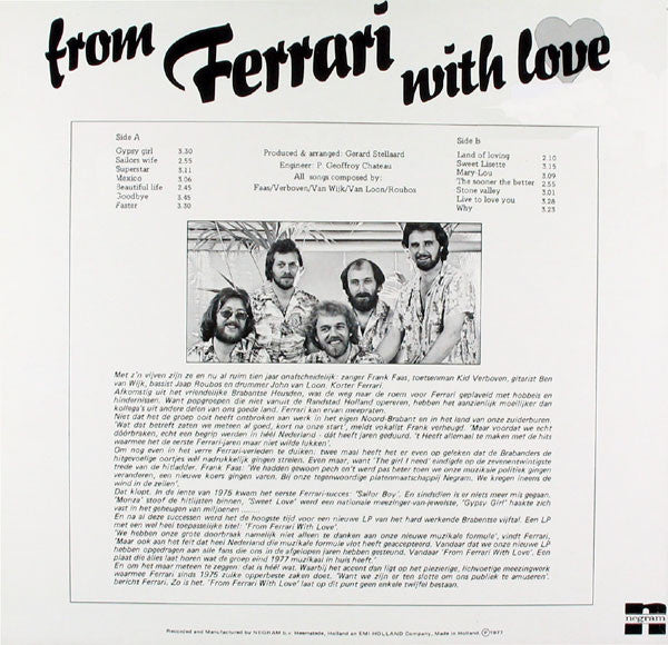 Ferrari (3) : From Ferrari With Love (LP, Album)