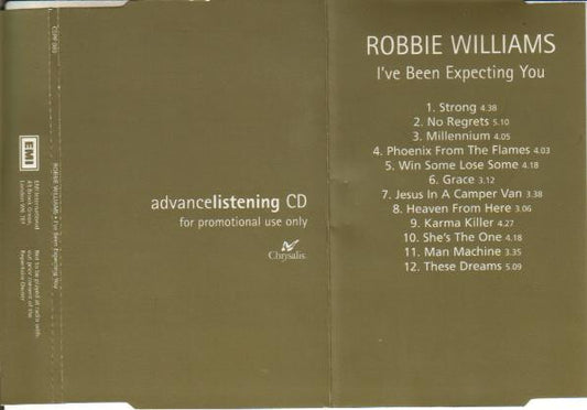 Robbie Williams : I've Been Expecting You (CD, Album, Promo)