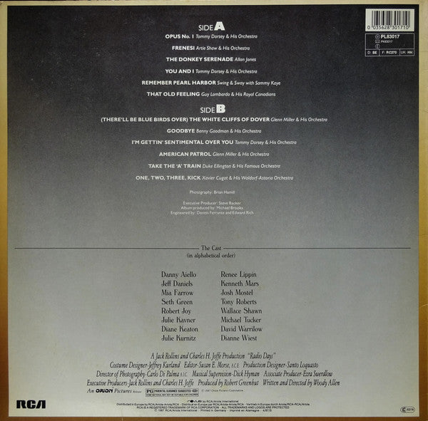 Various : Radio Days – Selections From The Original Soundtrack Of The Motion Picture (LP, Comp)
