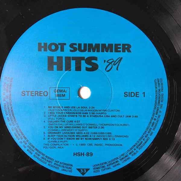 Various : Hot Summer Hits '89 (LP, Comp)