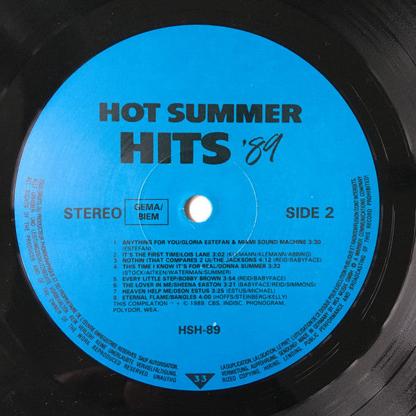 Various : Hot Summer Hits '89 (LP, Comp)