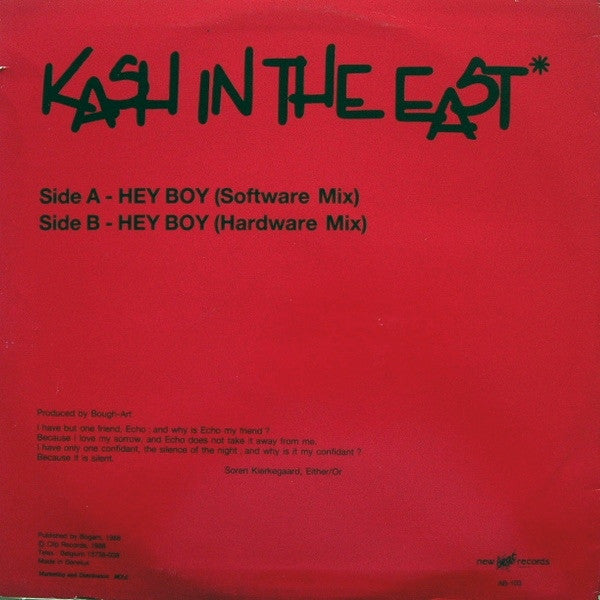 Kash In The East* : Hey Boy (12", Maxi)