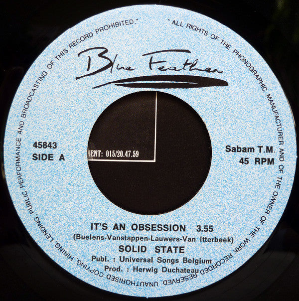 Solid State (7) : It's An Obsession (7")