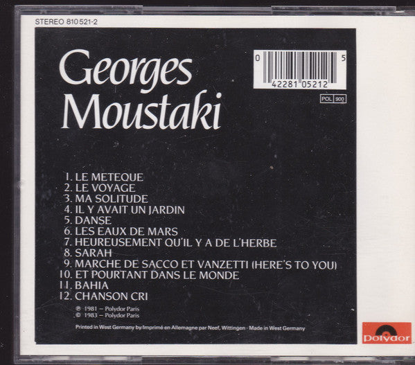 Georges Moustaki : Georges Moustaki (CD, Comp, RE)