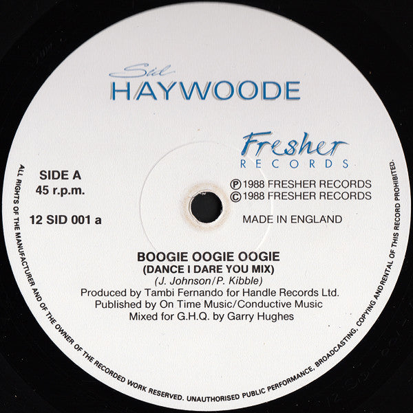 Haywoode : Boogie Oogie Oogie (12", Single)
