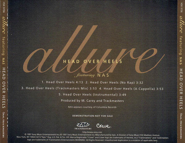 Allure (3) Featuring Nas : Head Over Heels (CD, Maxi, Promo)