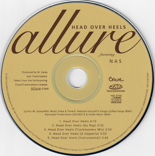 Allure (3) Featuring Nas : Head Over Heels (CD, Maxi, Promo)