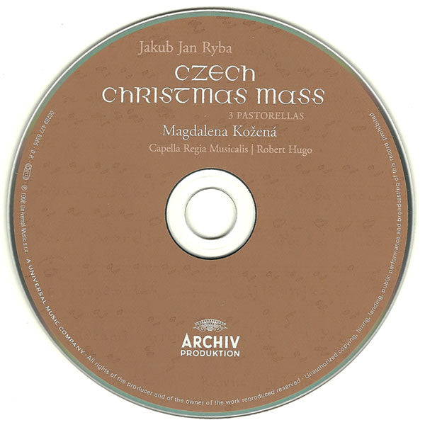 Jakub Jan Ryba | Magdalena Kožená | Capella Regia Musicalis | Robert Hugo : Czech Christmas Mass | 3 Pastorellas (CD, Album, RE)