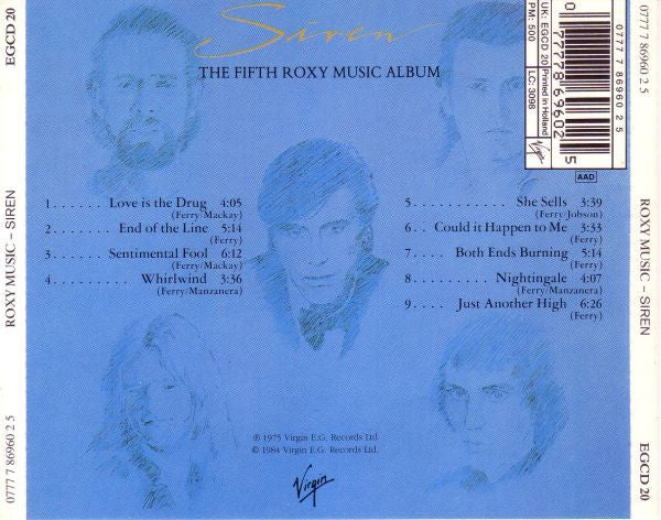 Roxy Music : Siren (CD, Album, RE)