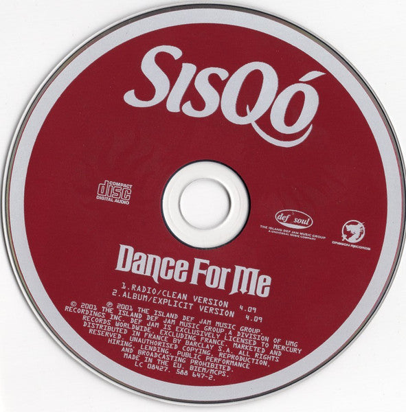 Sisqo : Dance For Me (CD, Single)