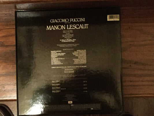 Giacomo Puccini, Maria Callas, Giuseppe Di Stefano, Giulio Fioravanti, Orchestra Del Teatro Alla Scala E Coro Del Teatro Alla Scala, Tullio Serafin : Manon Lescaut (Box + 2xLP, Mono, RM)