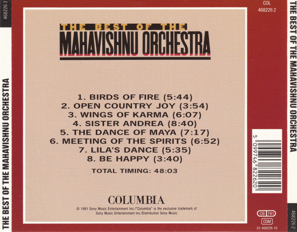 Mahavishnu Orchestra : The Best Of The Mahavishnu Orchestra (CD, Comp, RE, RM)