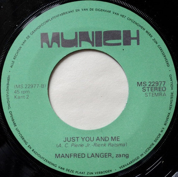 Manfred Langer : A Message From Holland (7")