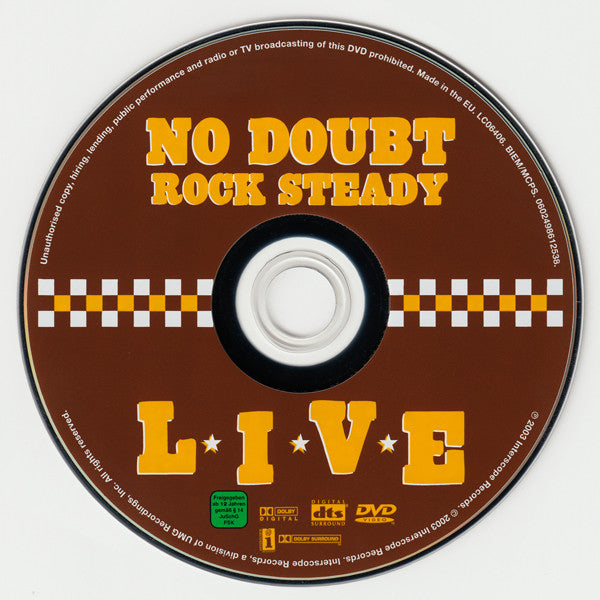 No Doubt : Rock Steady Live (DVD-V, PAL, DTS)