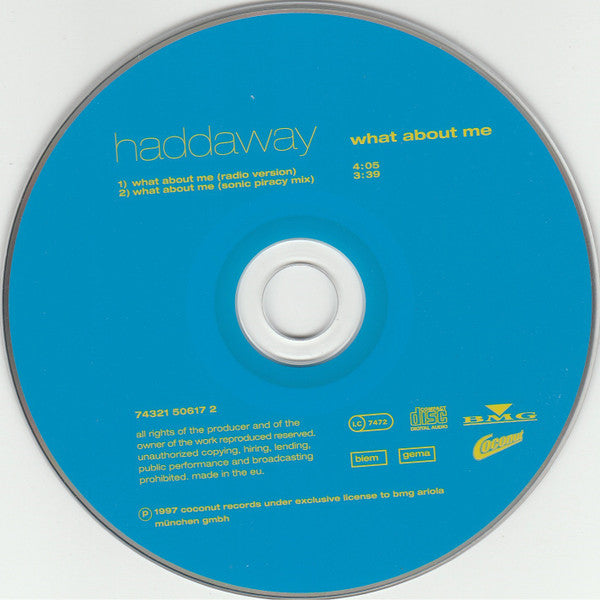 Haddaway : What About Me (CD, Single)
