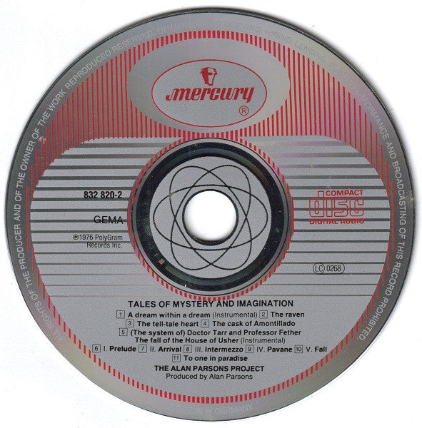 The Alan Parsons Project : Tales Of Mystery And Imagination (CD, Album, RE, RM, PDO)