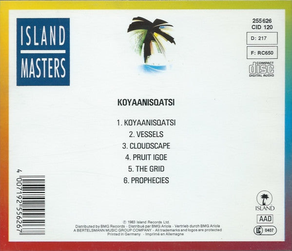 Philip Glass : Koyaanisqatsi (Original Soundtrack Album From The Film) (CD, Album, RE)