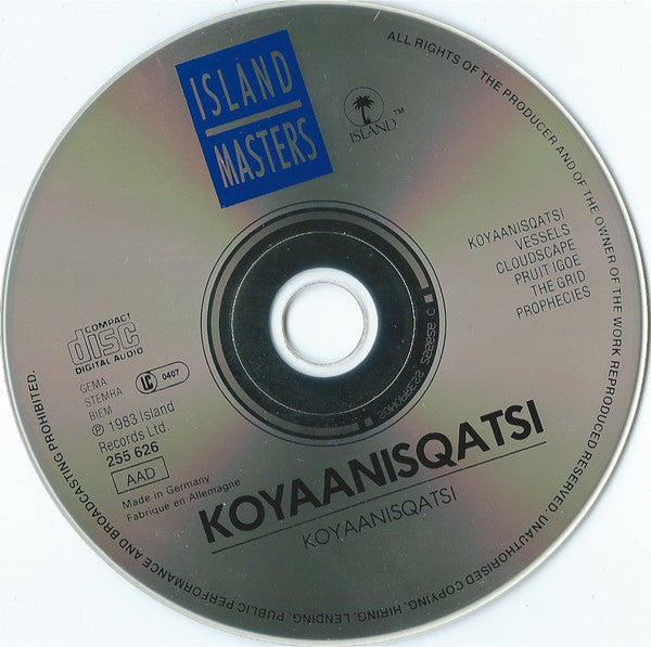 Philip Glass : Koyaanisqatsi (Original Soundtrack Album From The Film) (CD, Album, RE)