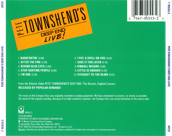 Deep End (5) : Live! (CD, Album, RE, RP)