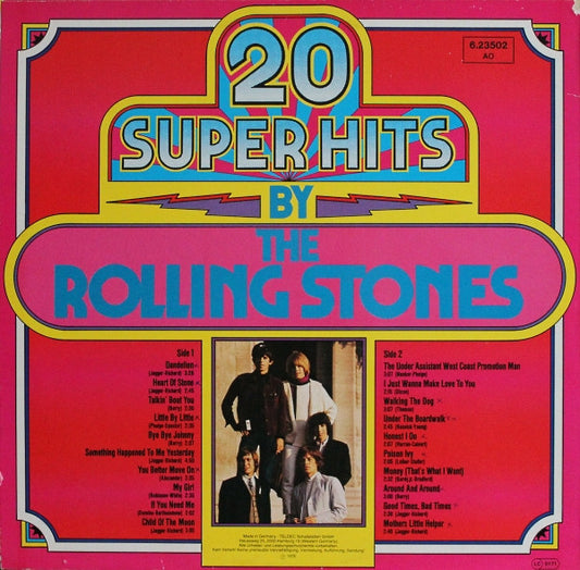 The Rolling Stones : 20 Super Hits By The Rolling Stones (LP, Comp)