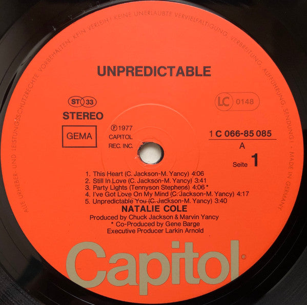 Natalie Cole : Unpredictable (LP, Album)