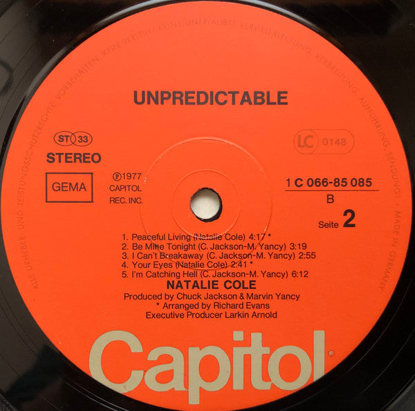Natalie Cole : Unpredictable (LP, Album)