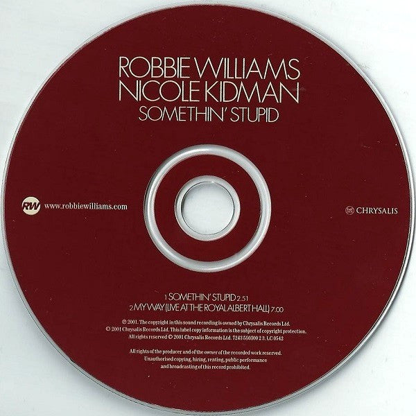 Robbie Williams, Nicole Kidman : Somethin' Stupid (CD, Single, Car)