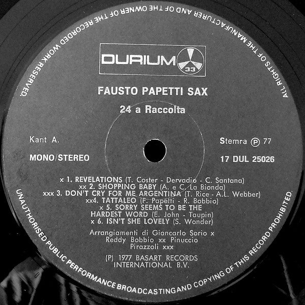 Fausto Papetti : 24ª Raccolta (LP, Album)