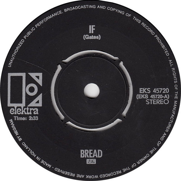 Bread : If (7", Single)