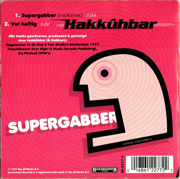 Hakkûhbar : Supergabber (CD, Single)