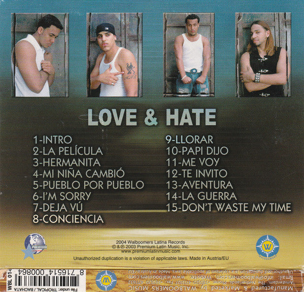 Aventura : Love & Hate (CD, Album, Enh, 15 )