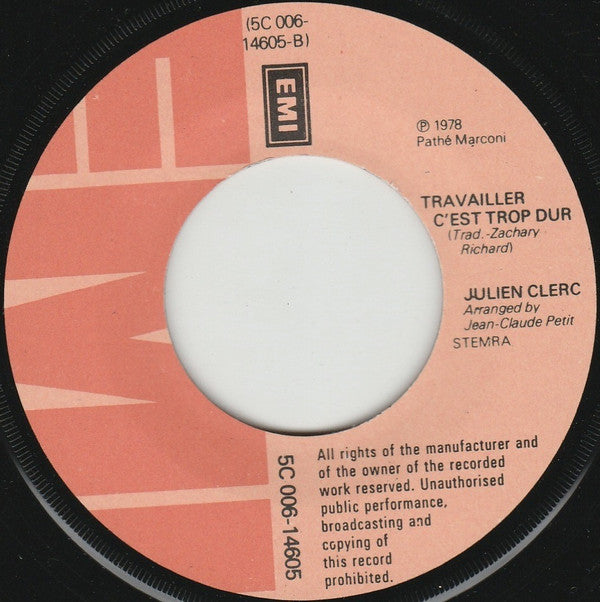Julien Clerc : Ma Préférence (7", Single)