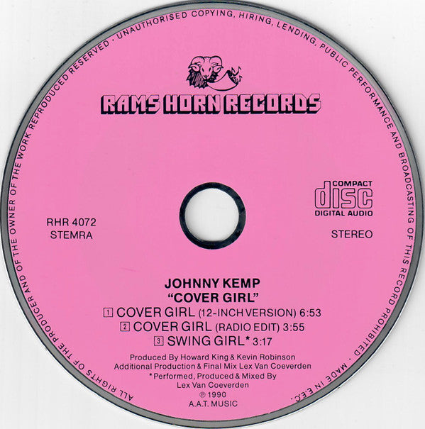 Johnny Kemp : Cover Girl (CD, Maxi)