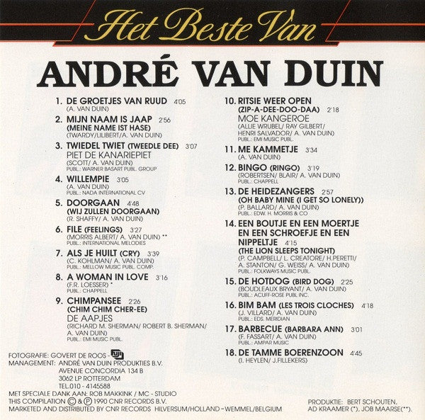 André van Duin : Het Beste Van André Van Duin (CD, Comp)