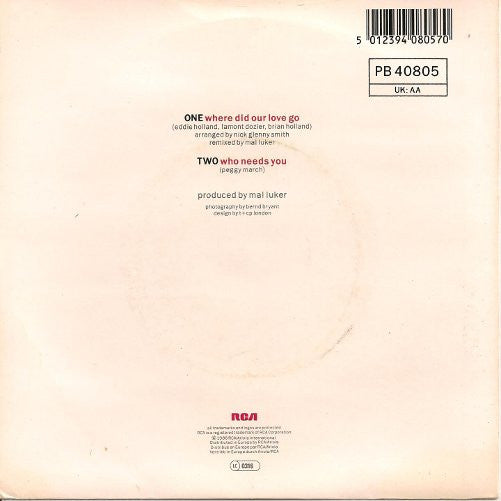 Peggy March : Where Did Our Love Go (7", Single)