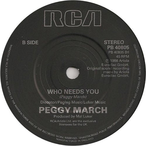 Peggy March : Where Did Our Love Go (7", Single)