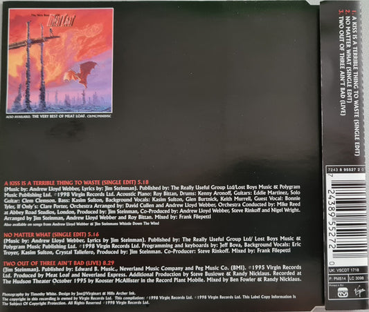 Meat Loaf : A Kiss Is A Terrible Thing To Waste / No Matter What (CD, Maxi)