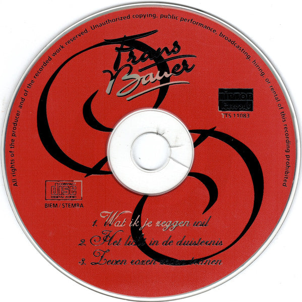 Frans Bauer : Wat Ik Je Zeggen Wil (CD, Single)