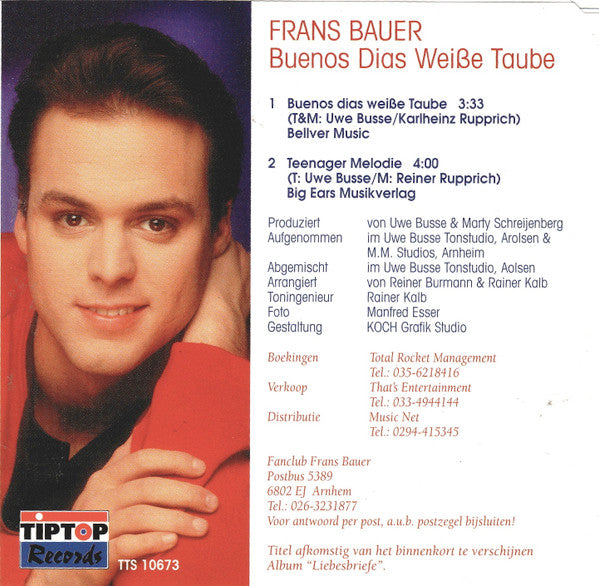 Frans Bauer : Buenos Dias Weiße Taube (CD, Single)