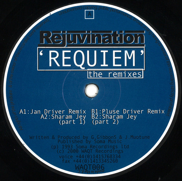 Rejuvination : Requiem (The Remixes) (12")