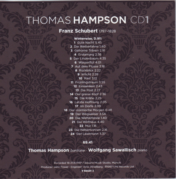 Thomas Hampson : 5 Classic Albums (CD, Album, RE + CD, Album, RE + CD, Album, RE + CD)