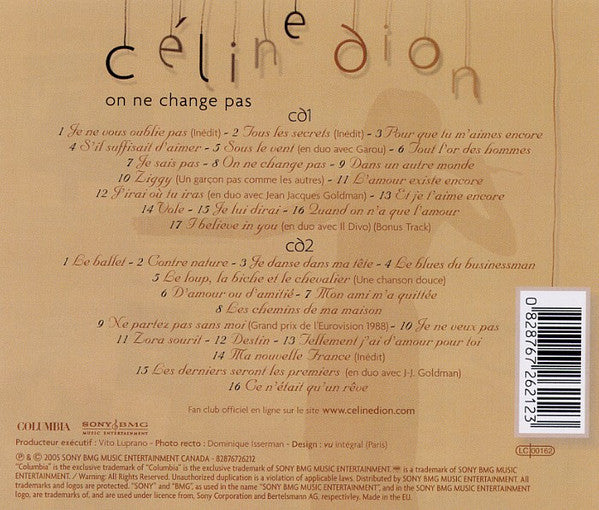 Céline Dion : On Ne Change Pas (2xCD, Album, Comp)