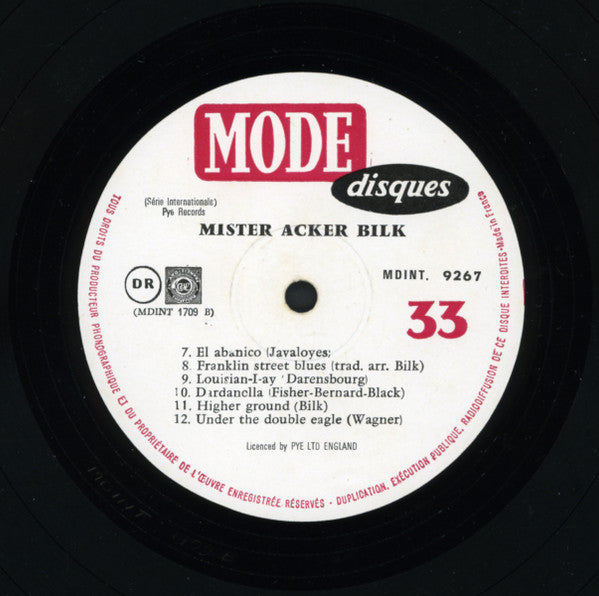 Acker Bilk And His Paramount Jazz Band : Mr. Acker Bilk (LP, Comp, Mono)