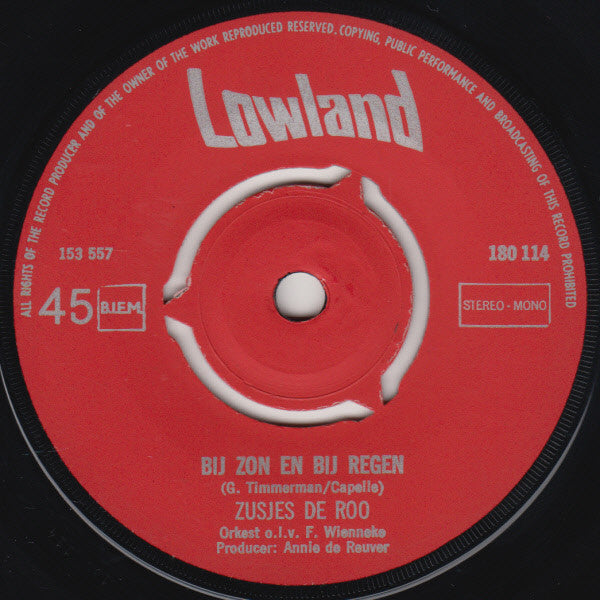 Zusjes De Roo : Blauwe Korenbloemen (7")