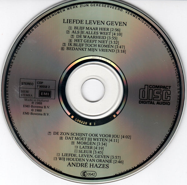 André Hazes : Liefde, Leven, Geven (CD, Album)