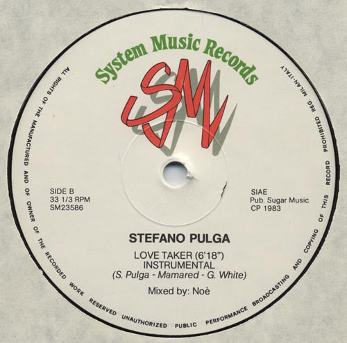 Stefano Pulga : Love Taker / Desideri Pensieri (12")