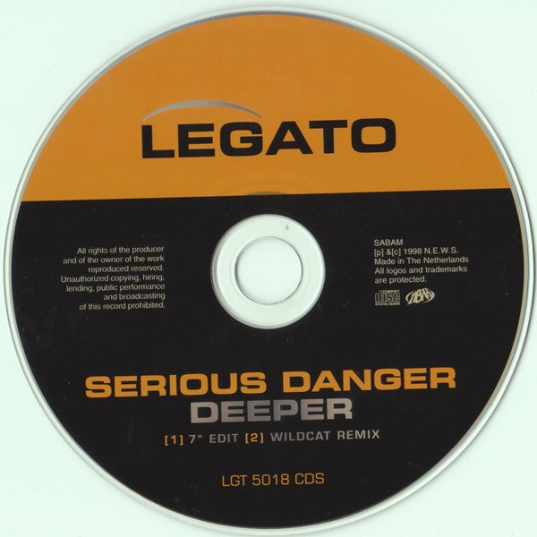 Serious Danger : Deeper (CD, Single, Car)