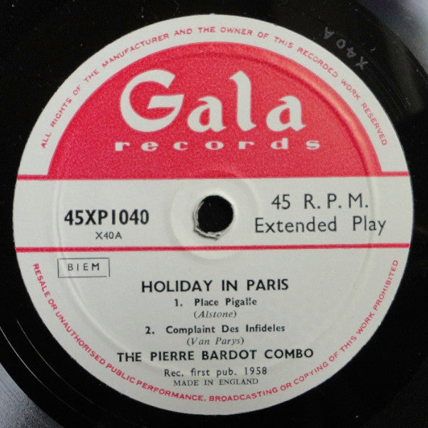 The Pierre Bardot Combo : Holiday In Paris (7", EP, Red)