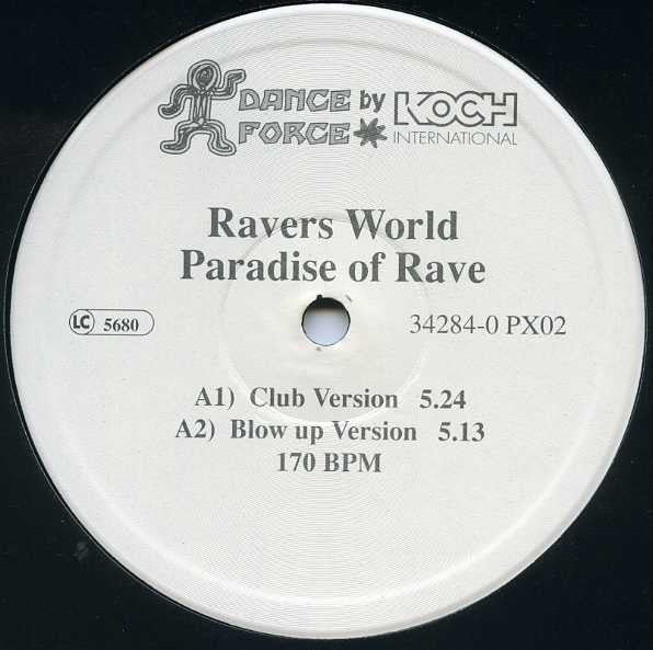 Ravers World : Paradise Of Rave (12", Single)